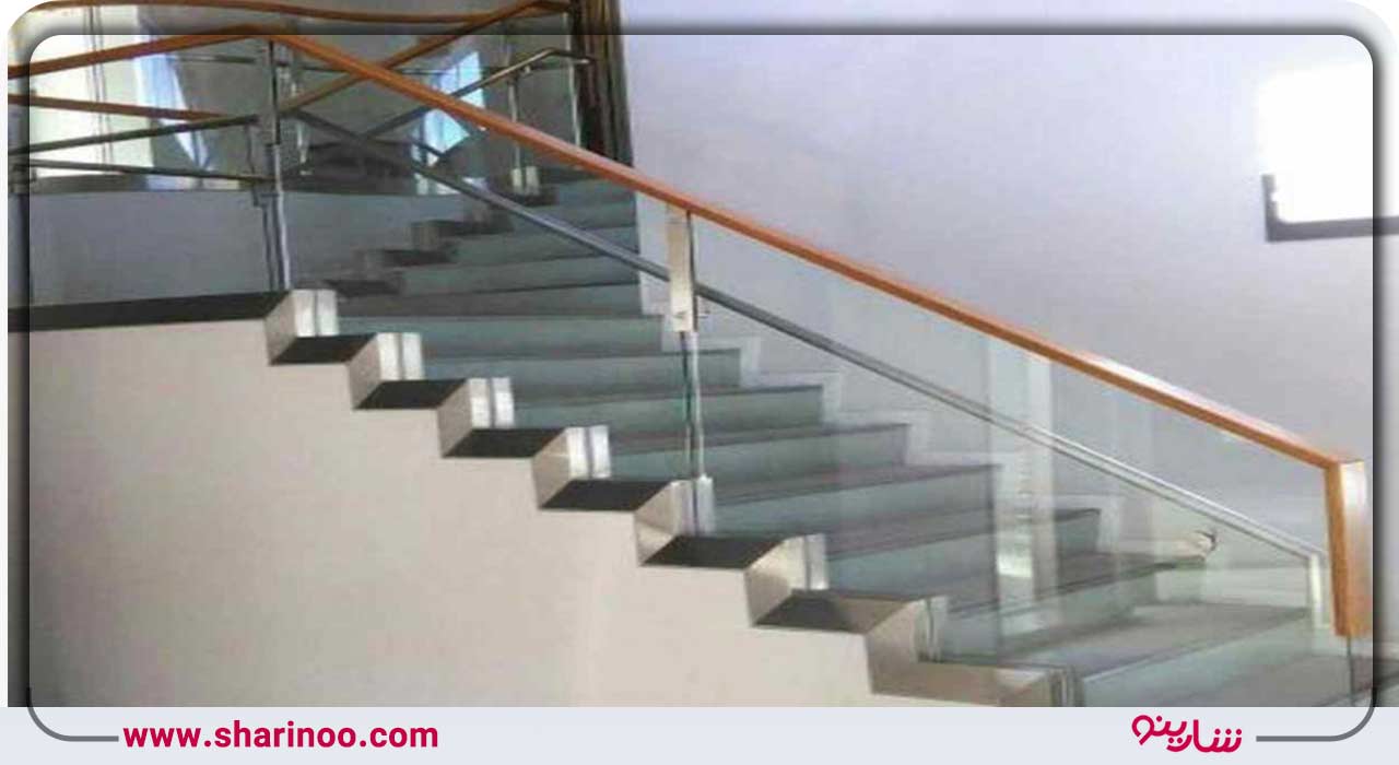 نرده استیل شیشه‌خور