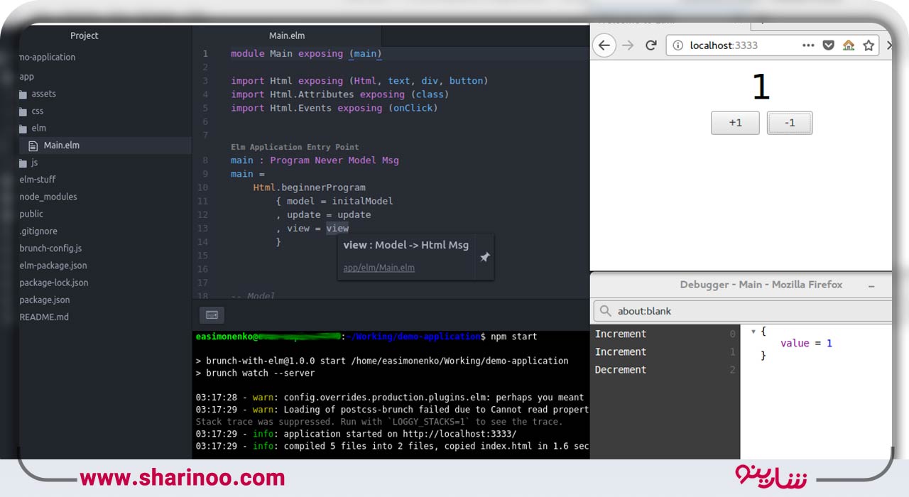زبان برنامه نویسی elm