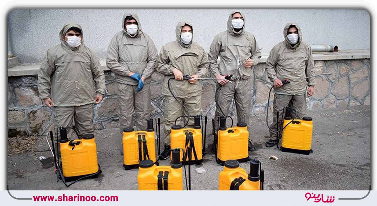 از سوی تیم حرفهای سمپاشی شهر اصفهان- استقرار افراد متخصص در محیط