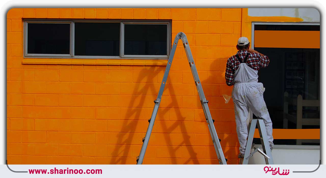مراحل رنگ آمیزی نمای ساختمان