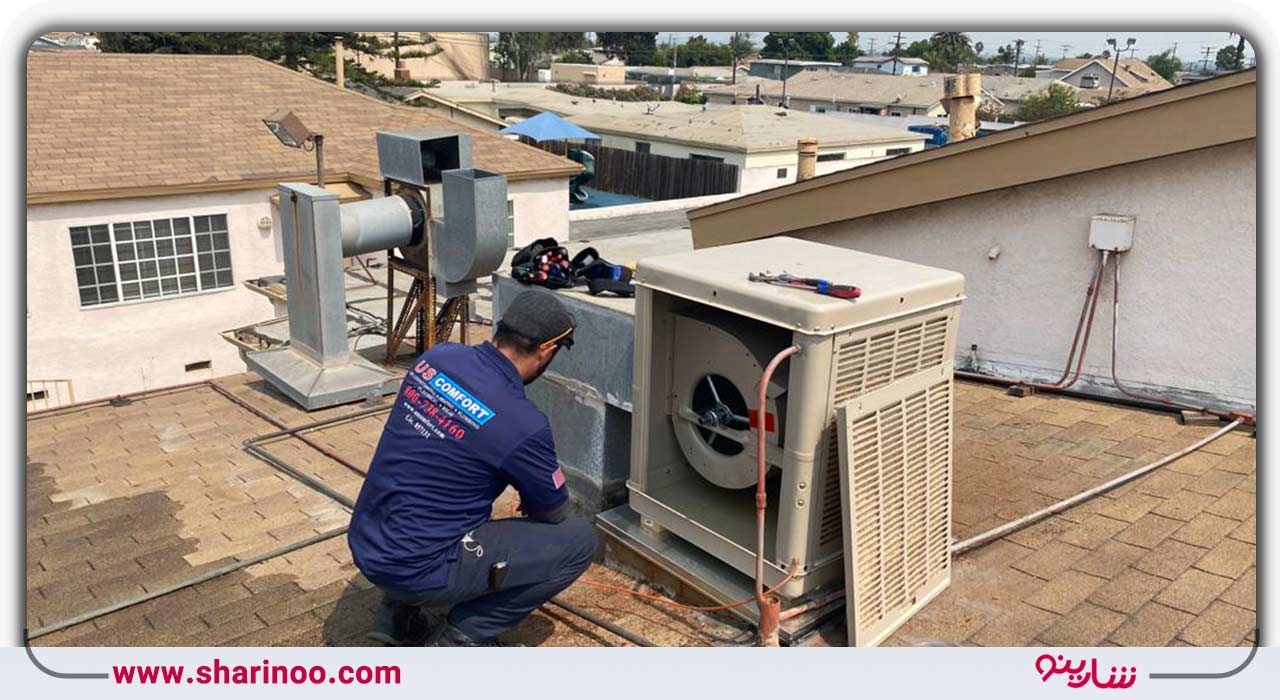 پاشیده شدن قطرات آب از کولر