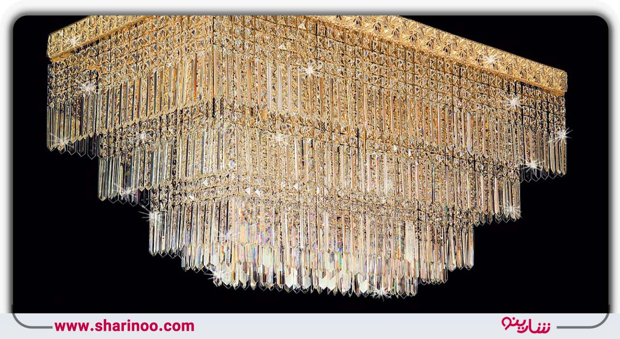 نصب لوستر کریستالی در یزد