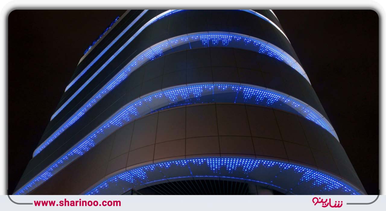 نورپردازی نمای ساختمان در یزد