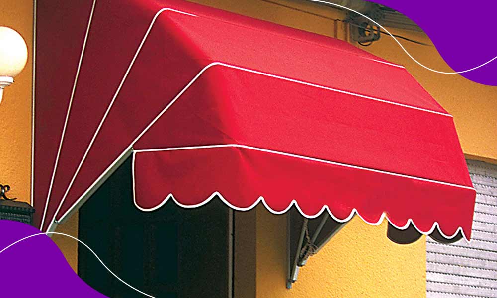 سایبان مغازه نمونه‌ای از سایبان کالسکه‌ای