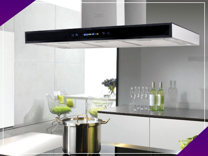 انواع هود آشپزخانه- هود جزیره‌ای یا دودکشی